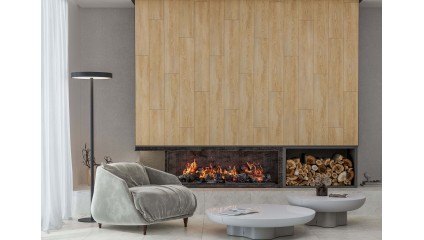 Tiles for facing fireplaces