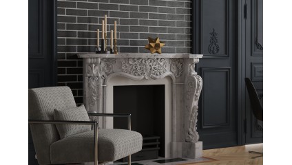 Tiles for facing fireplaces