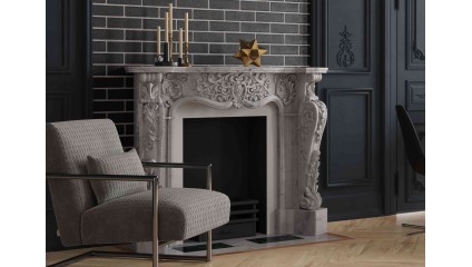 Tiles for facing fireplaces