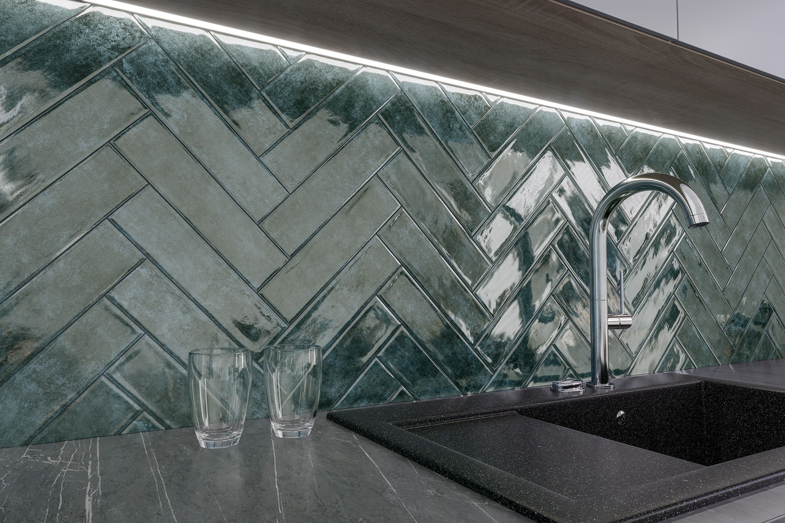 Плитка Garda синий 75x300x6