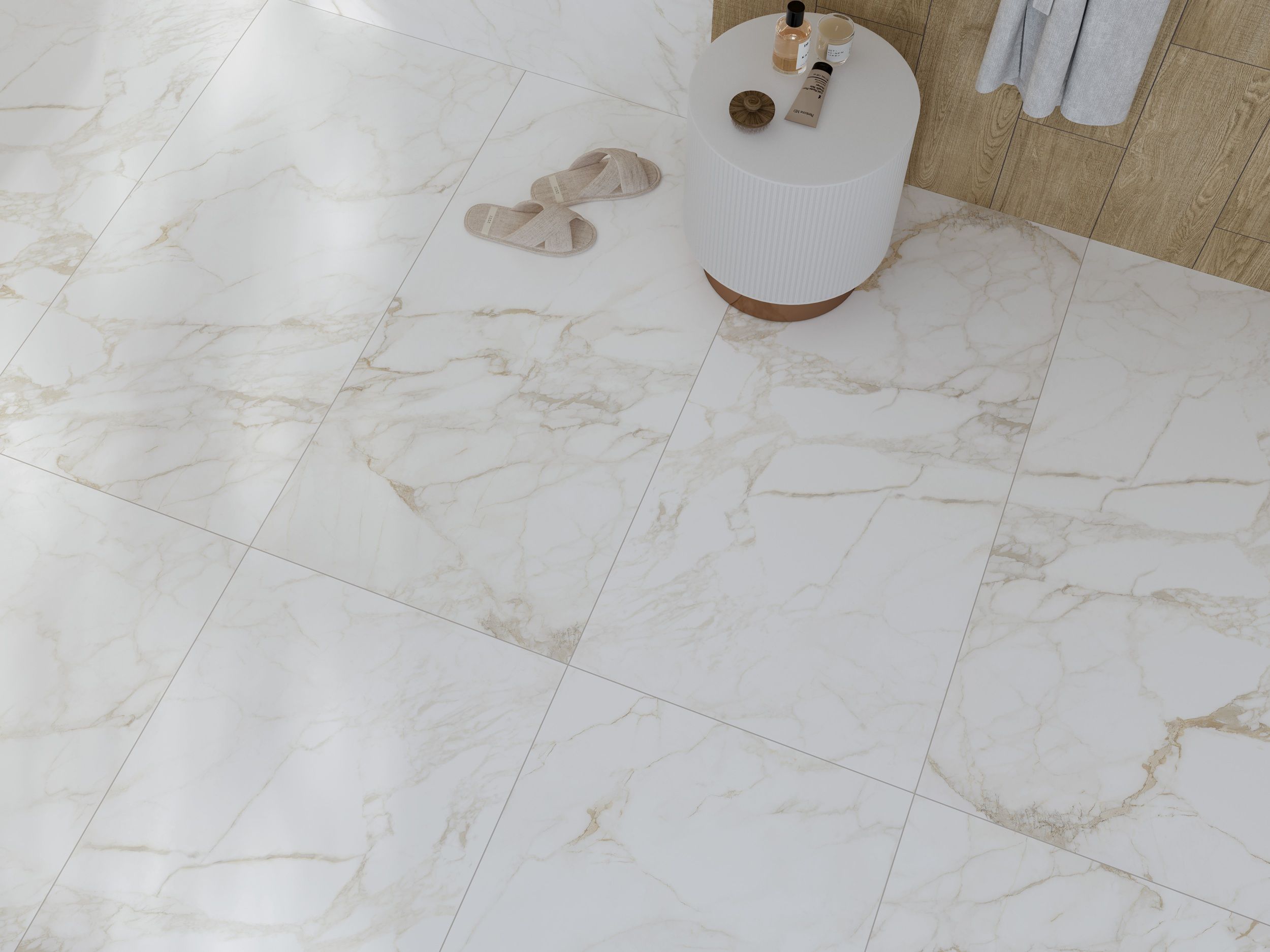 Плитка Calacatta Gold белый 1200х600х8