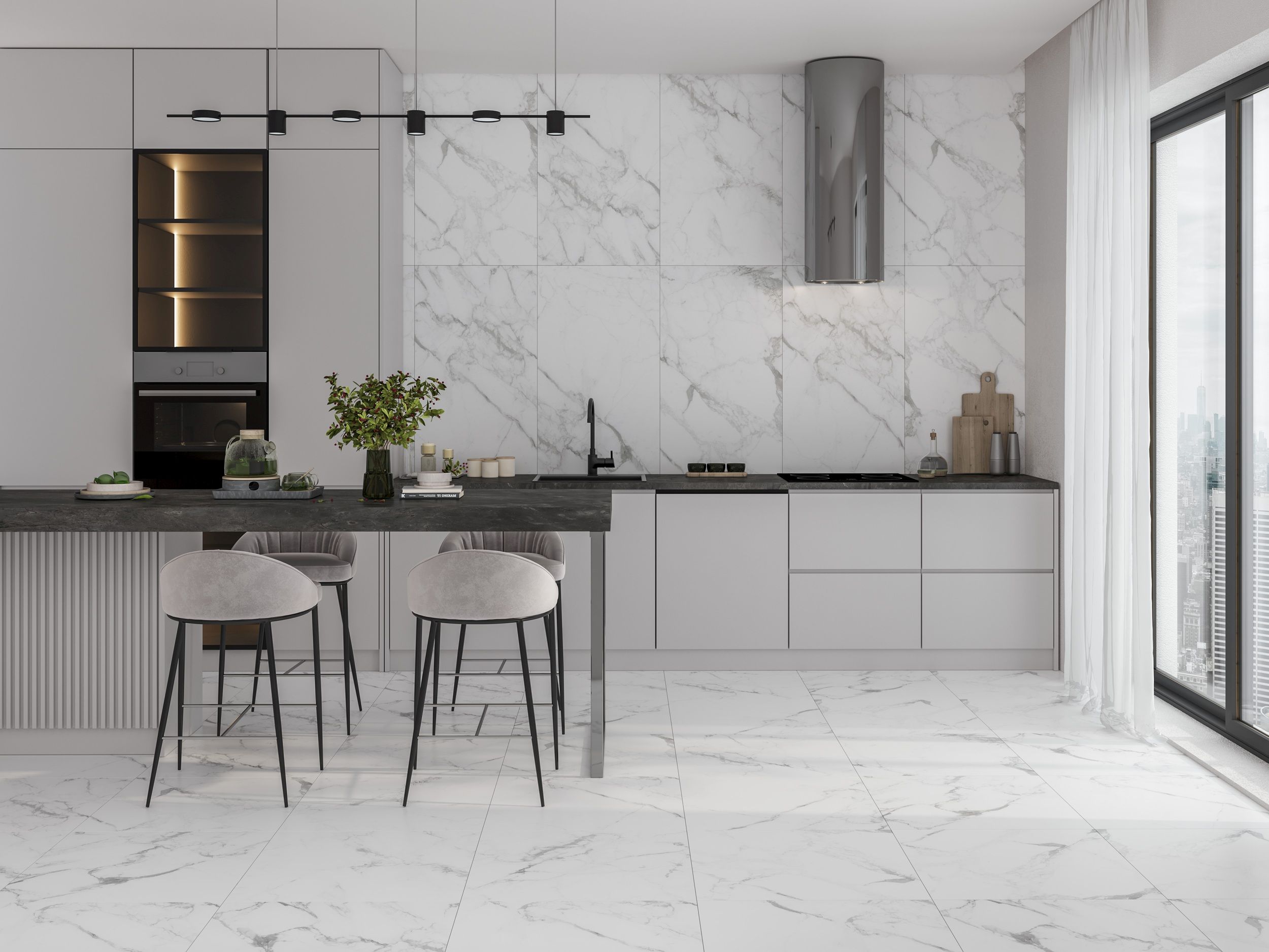 Calacatta Silver білий 1200х600х8