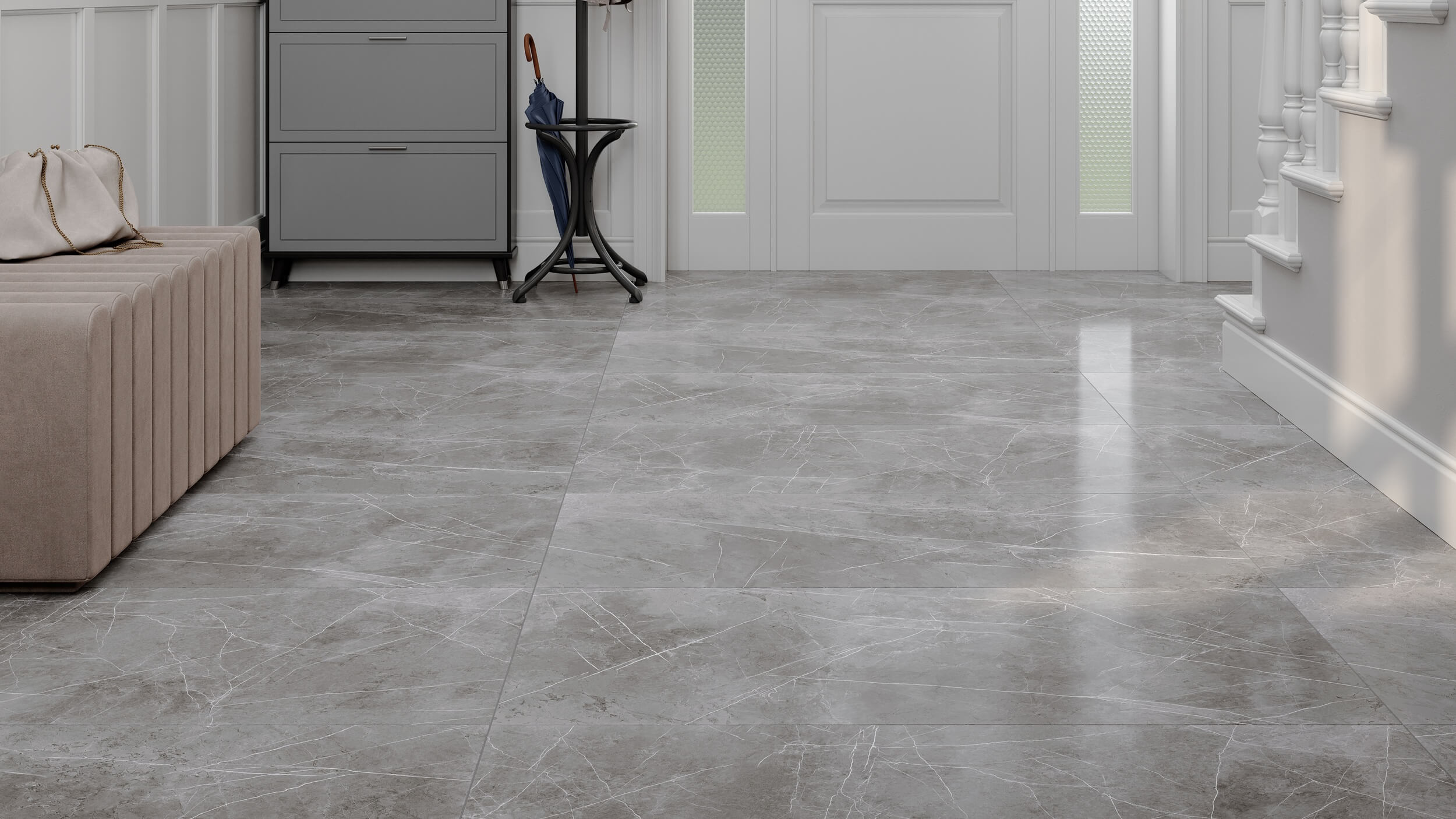 Плитка Marble Mood серый 1200х600х8