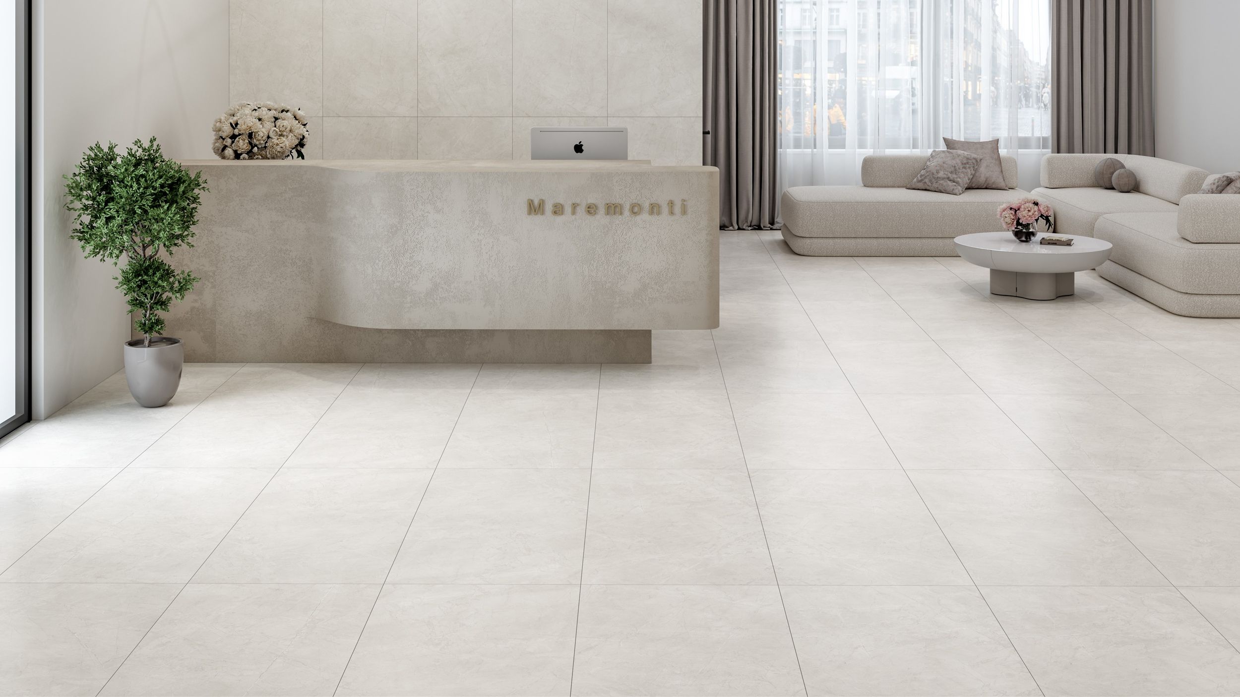 Плитка Maremonti светло-серый 1200х600х8