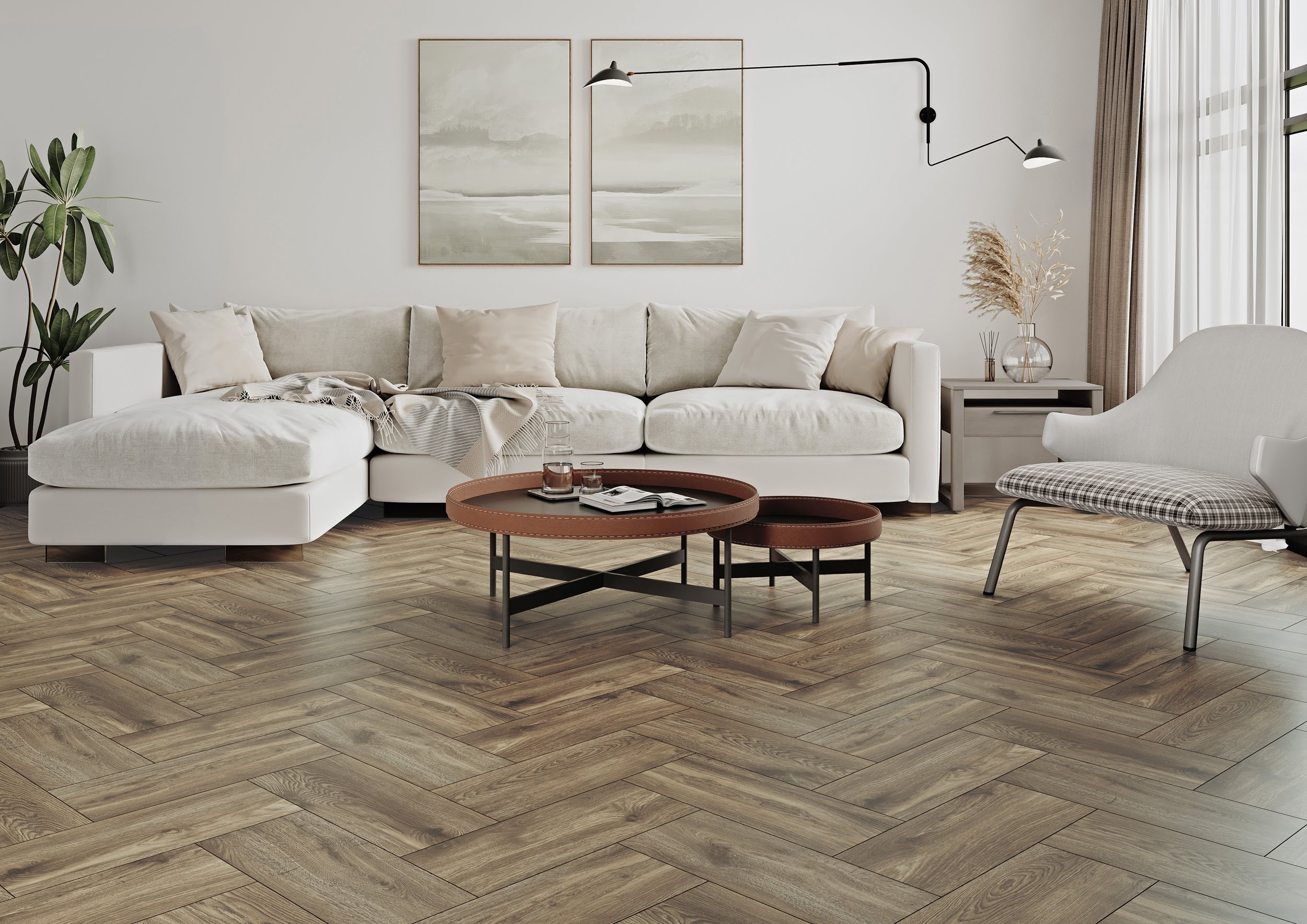 Плитка Rustic Wood коричневый 200x650x7