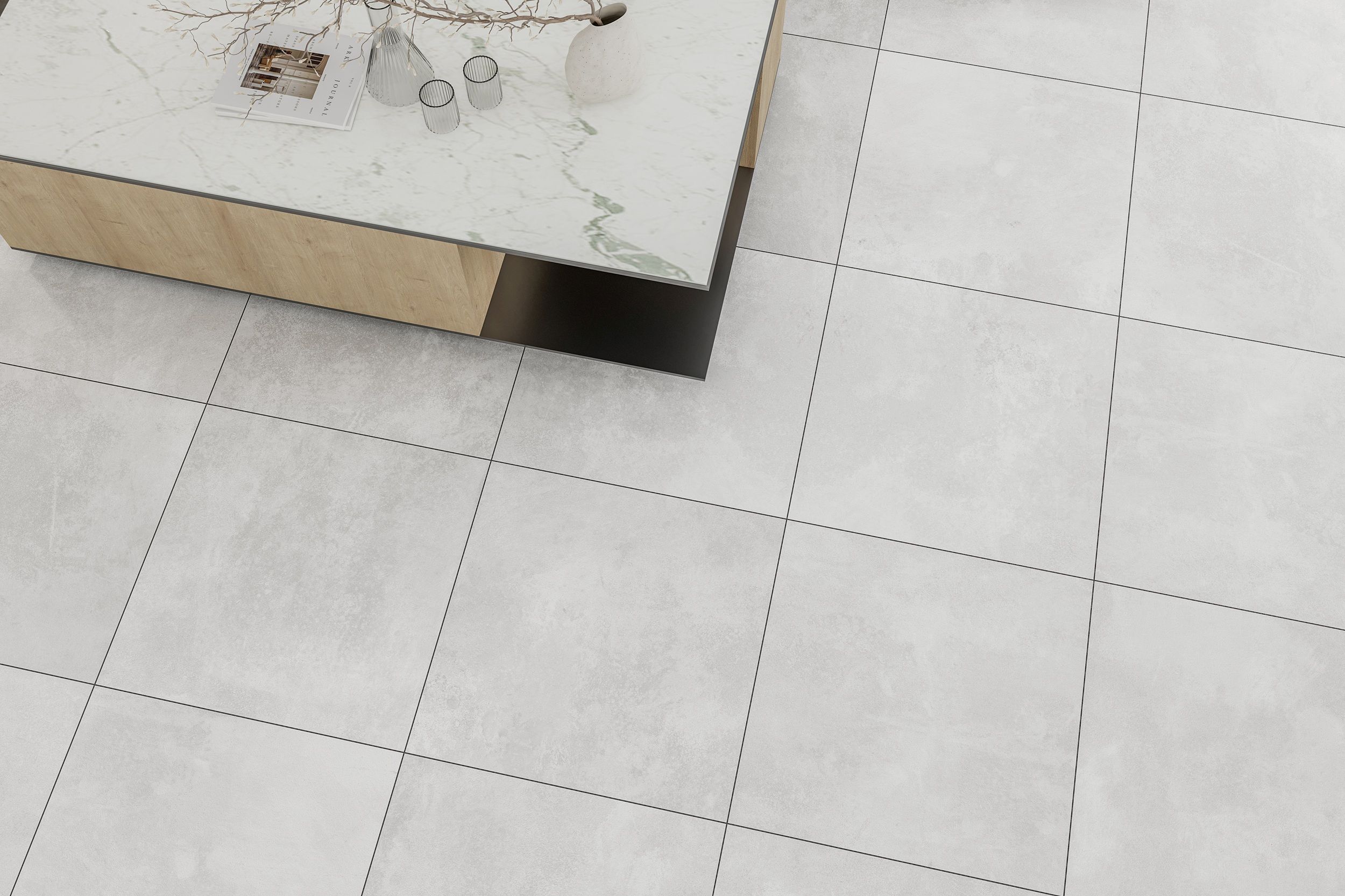 Плитка Vento светло-серый 600х600х8