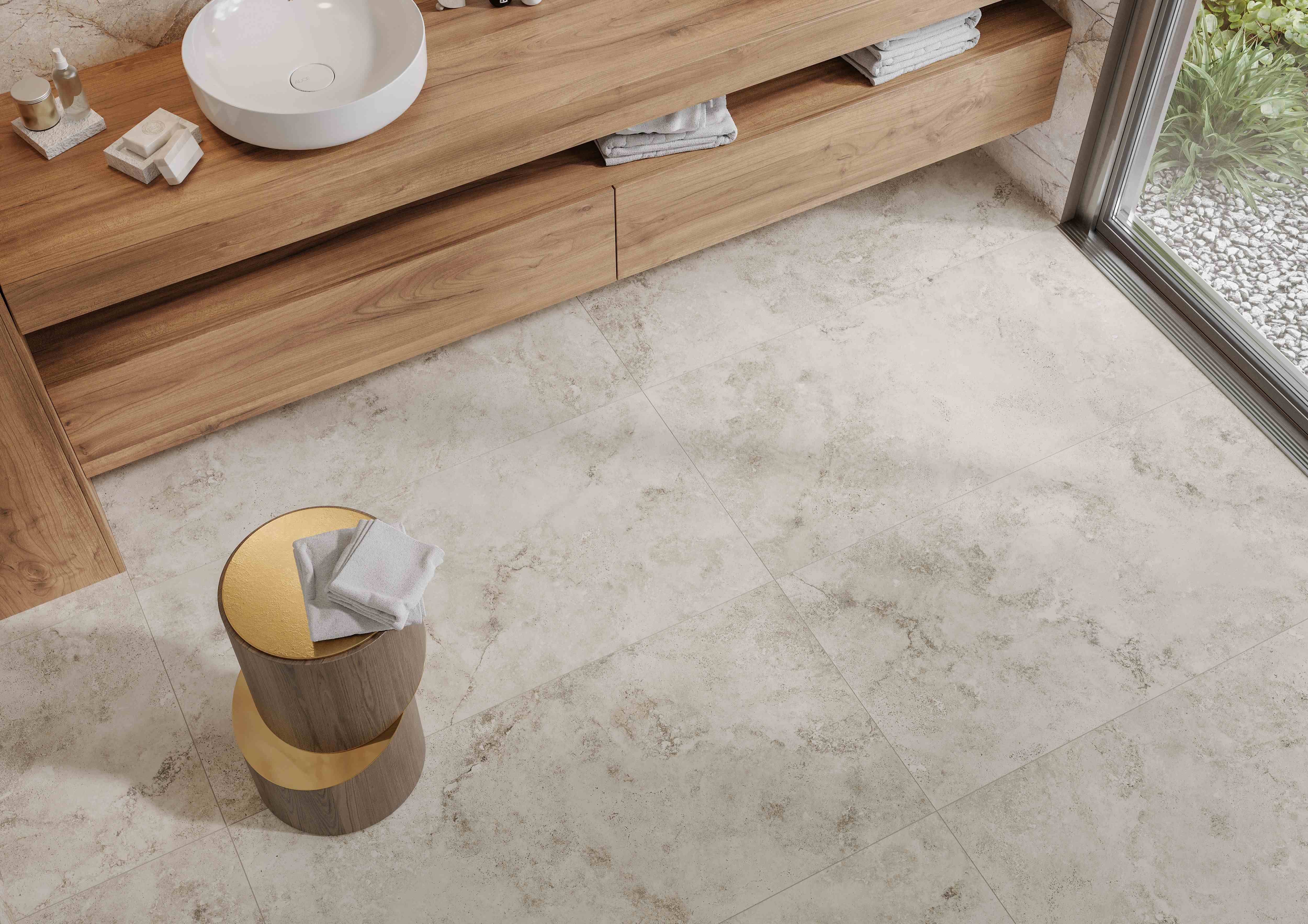 Плитка Cloudy Stone бежевый 1200х600х8