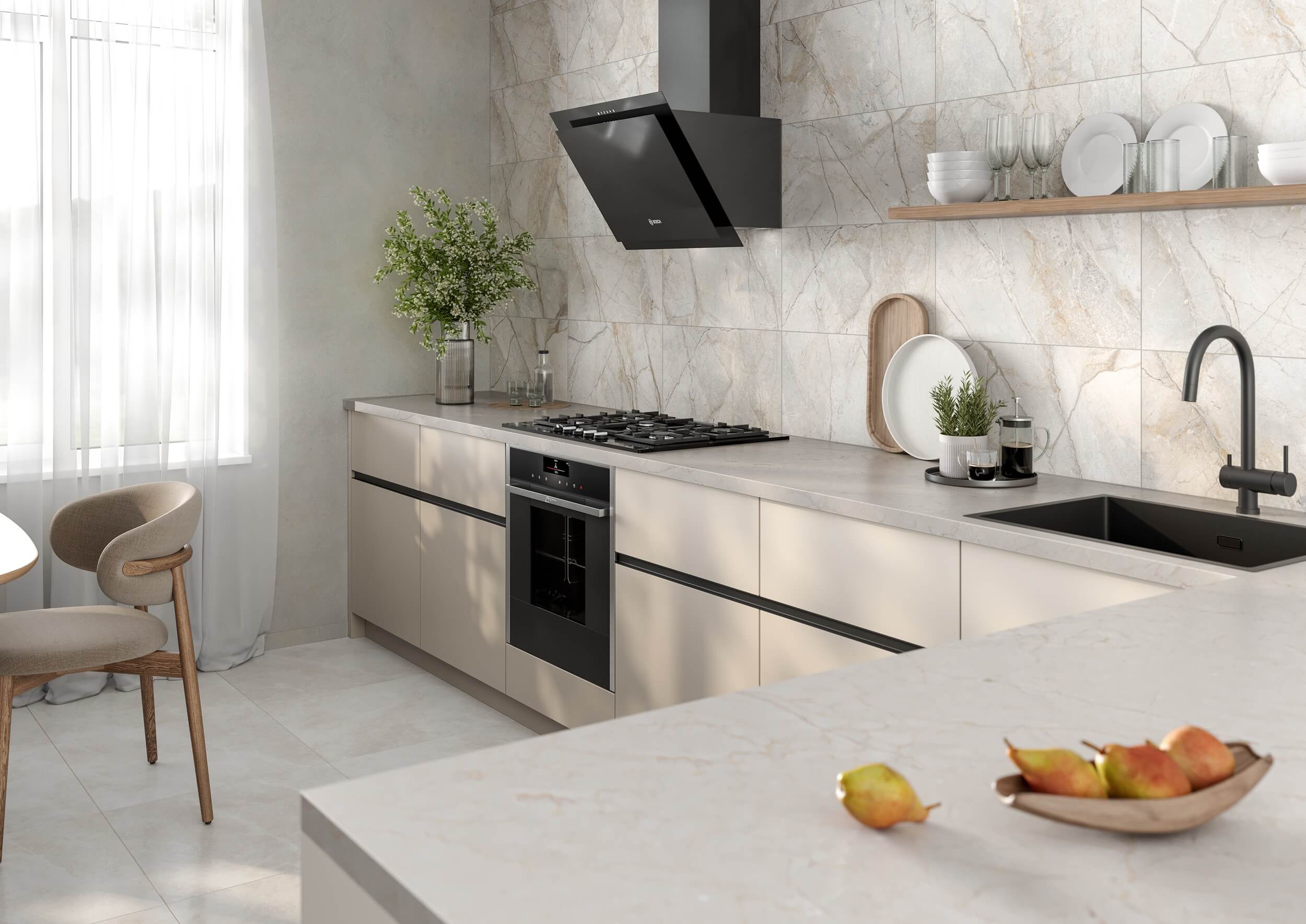 Плитка Florentine Marble светло-серый 300х600