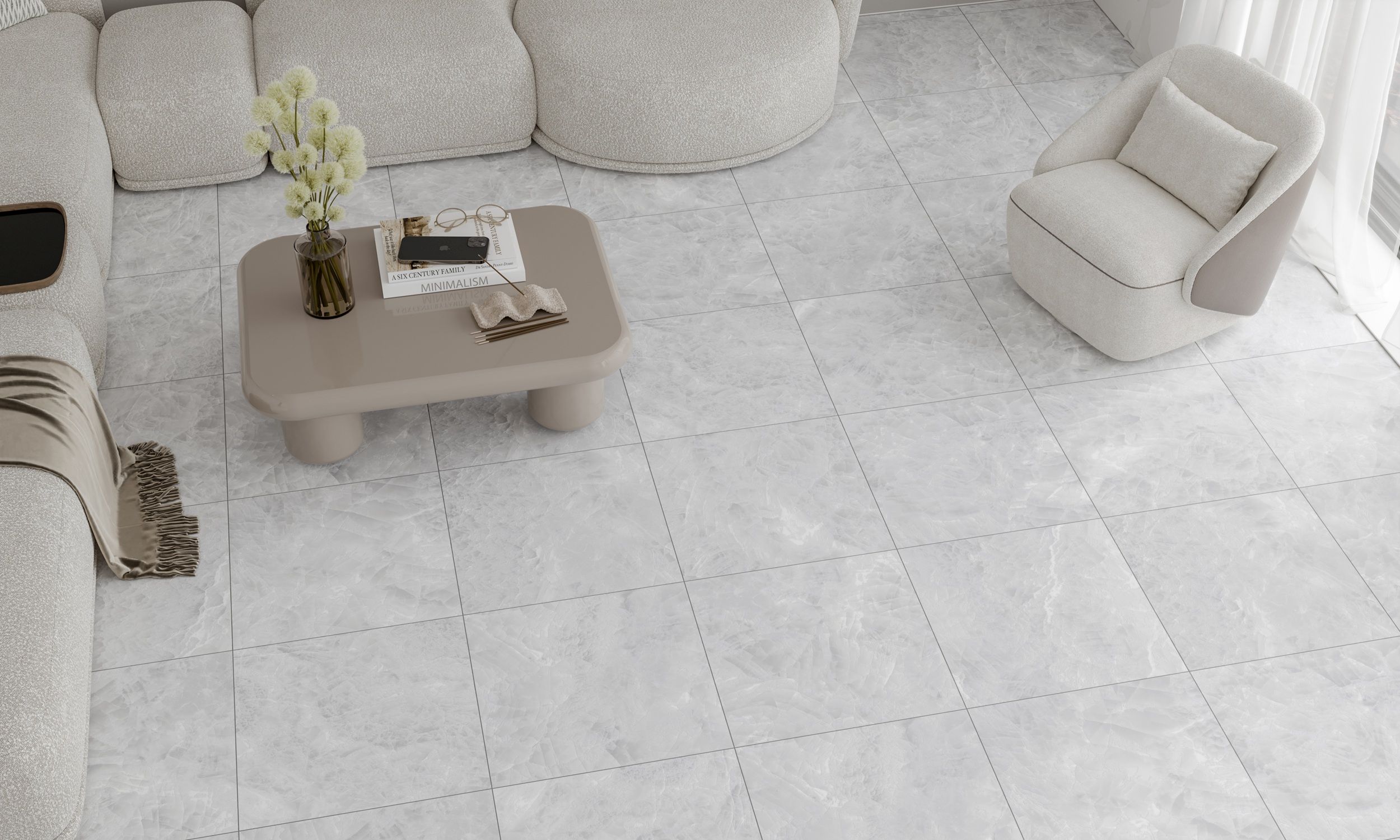 Ice Stone світло-сірий 600х600х8