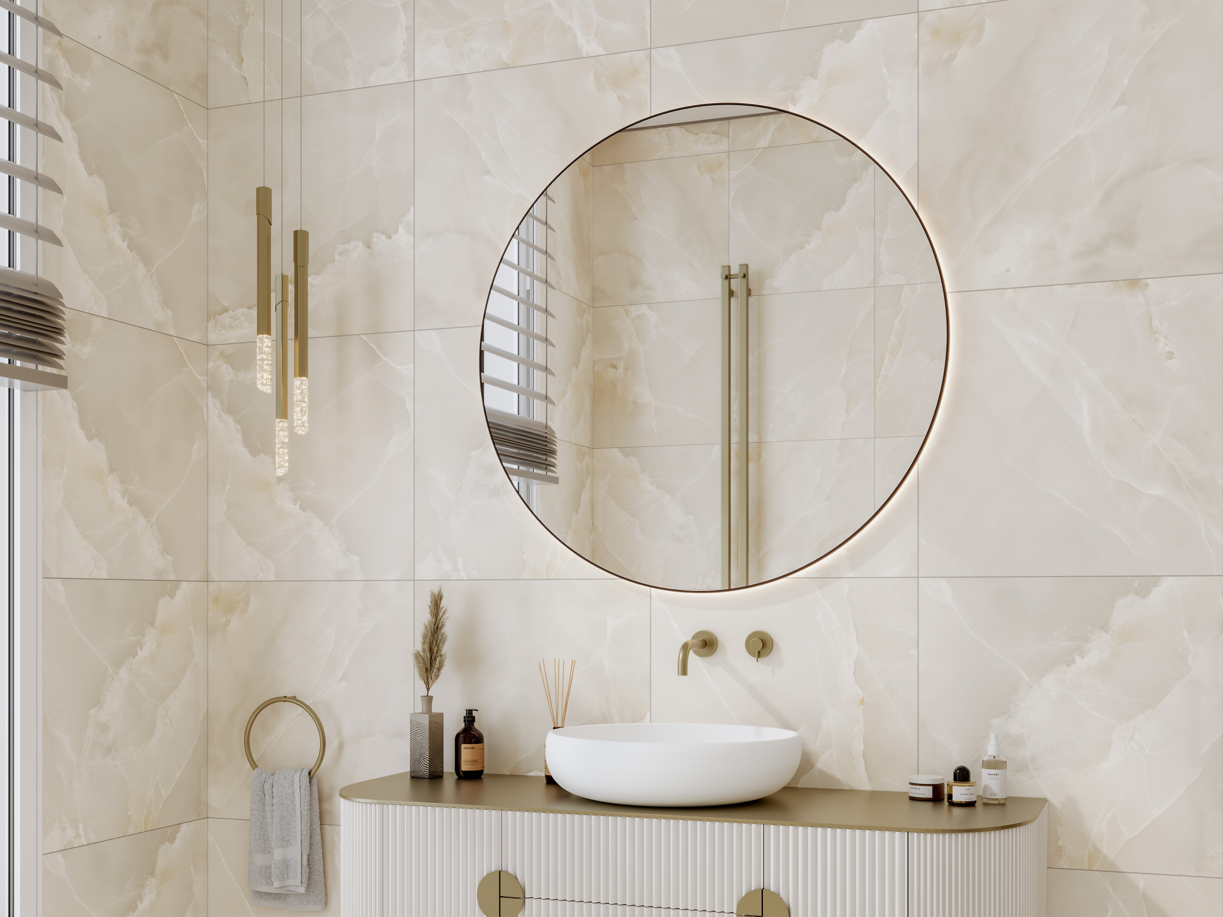 Плитка Lumen Onyx бежевый 600х600х8