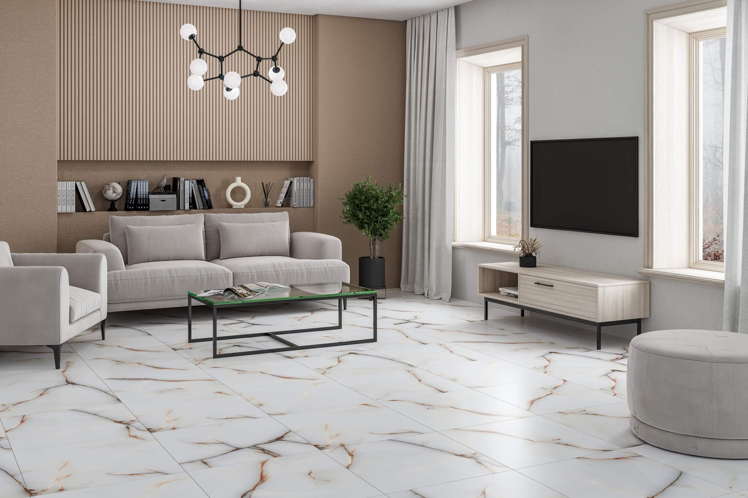 Плитка Onyx Oro білий 600x600x8