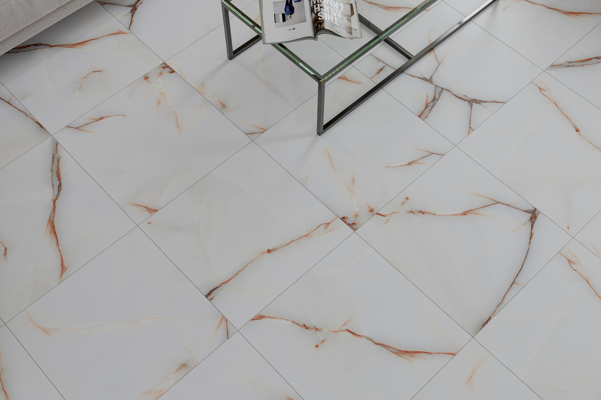 Плитка Onyx Oro білий 600x600x8