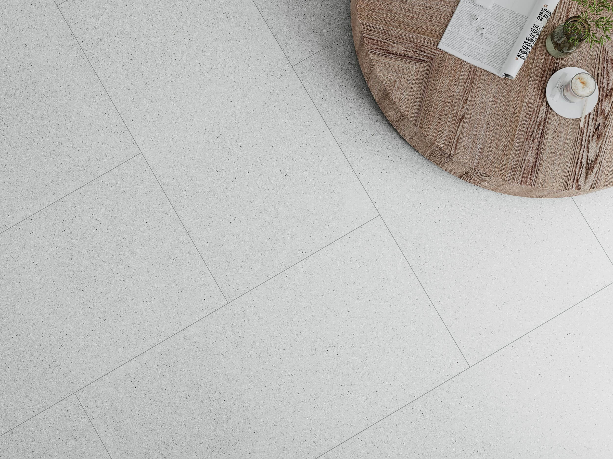 Плитка Pebbles Light білий 1200х600х8