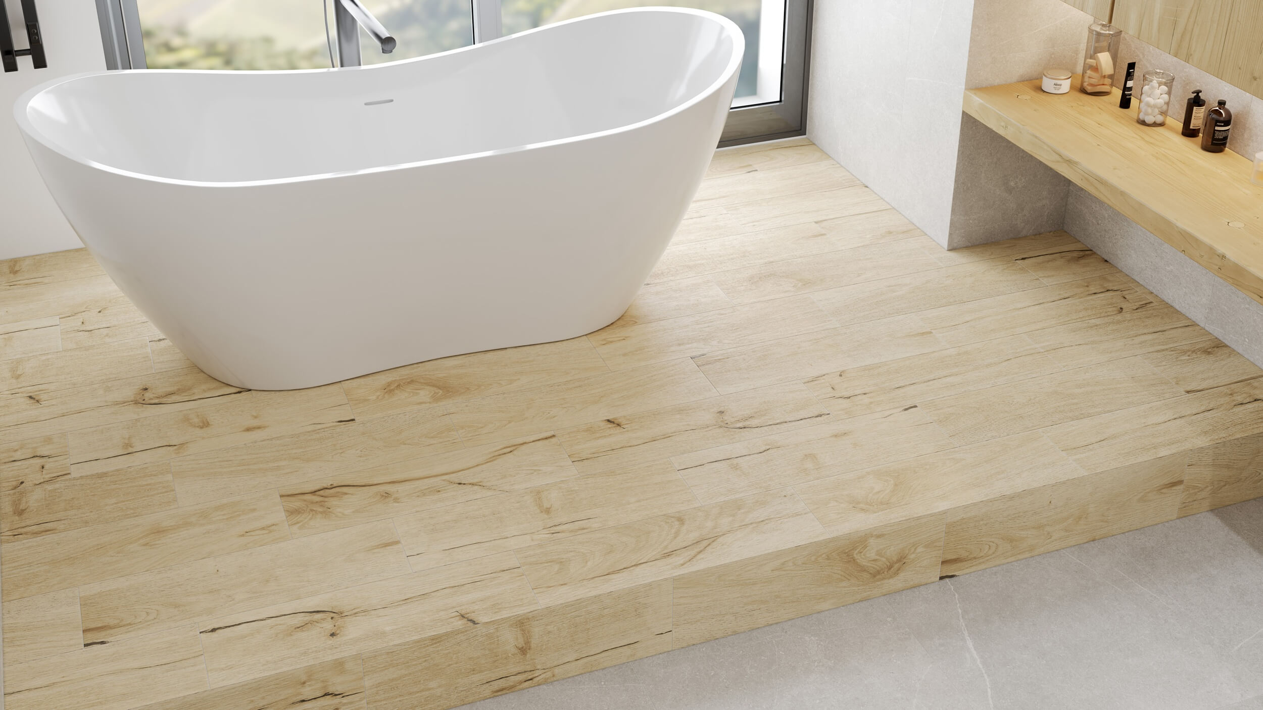 Плитка Pino Wood коричневий 200x650x7