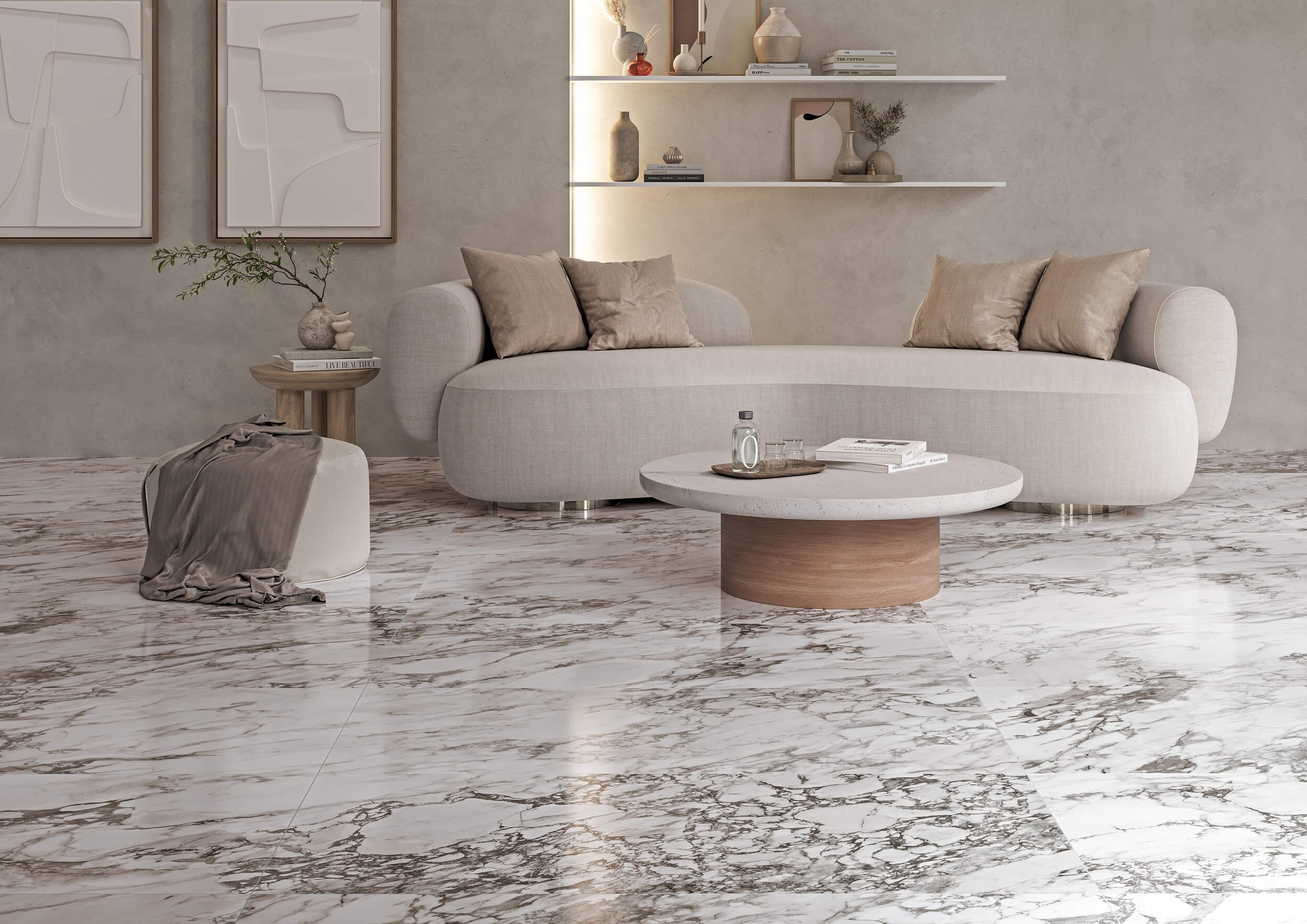 Плитка Tempesta белый 1200х600х8