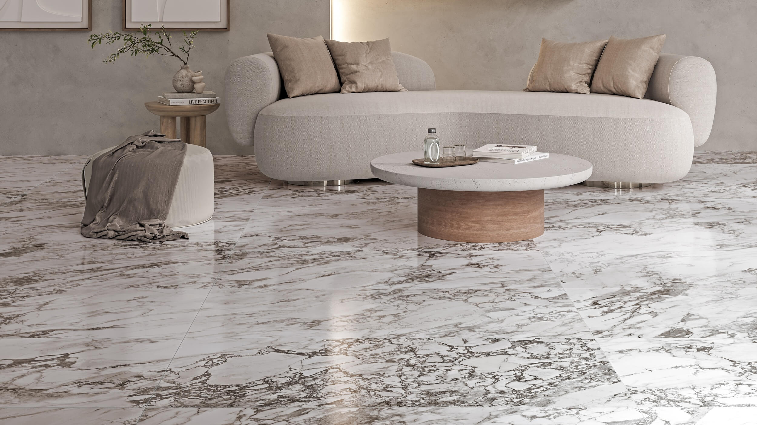 Плитка Tempesta білий 600х600х8