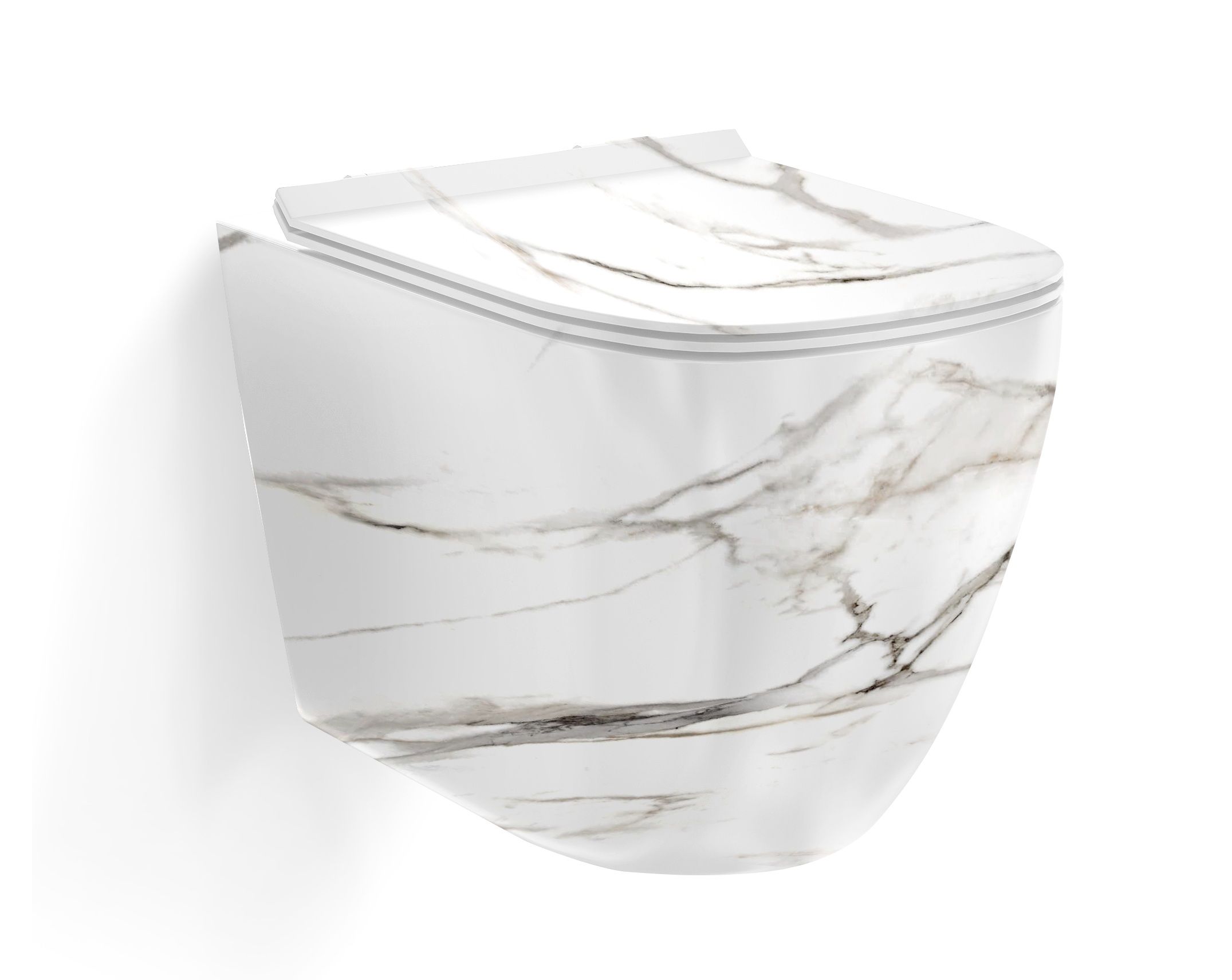 Унитаз подвесной Easy-Clean Rim "Marble veil"