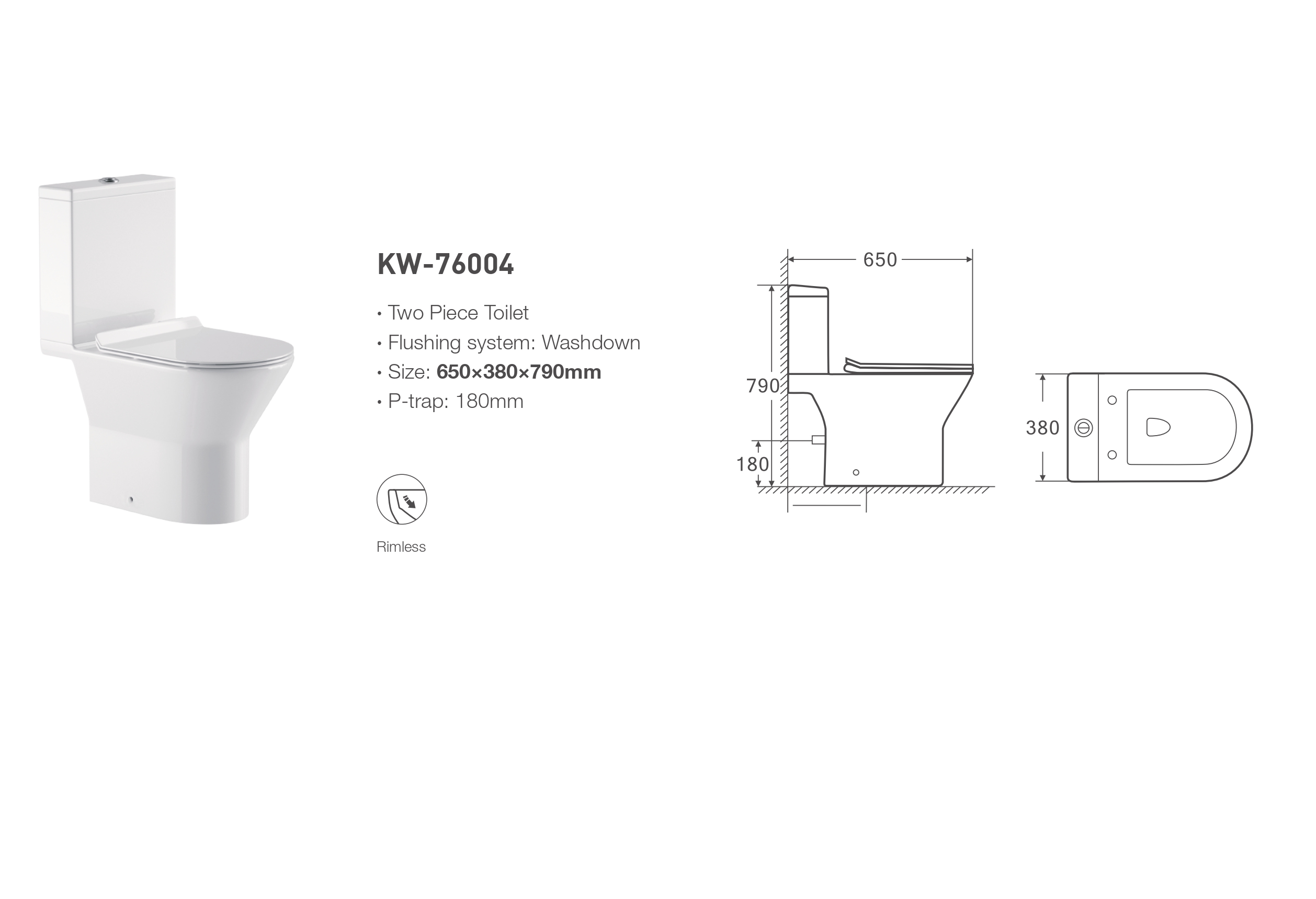 Унітаз-компакт Easy-Clean Rim "Opal Core"