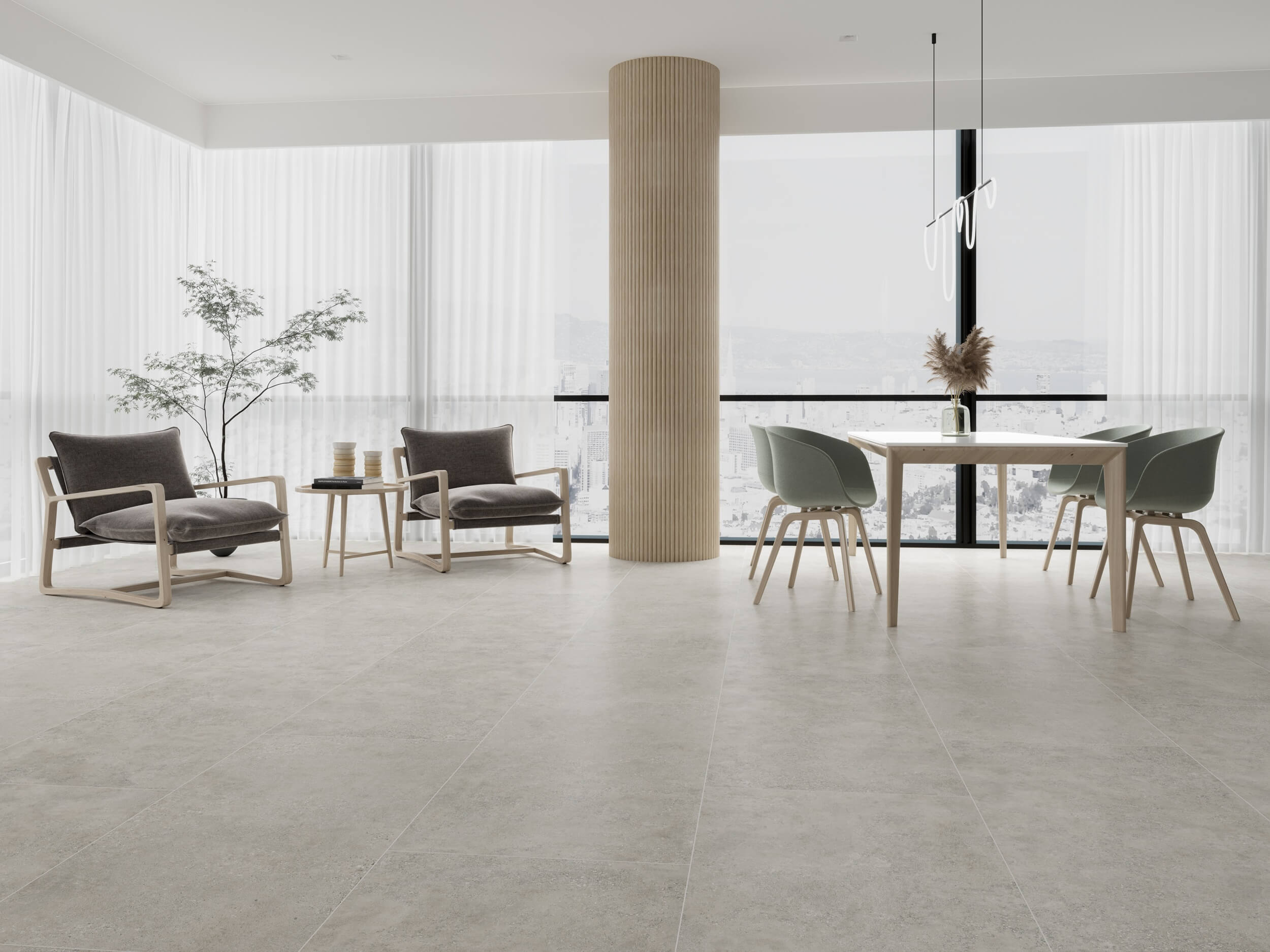 Cemento Sassolino сірий 1200х600х8