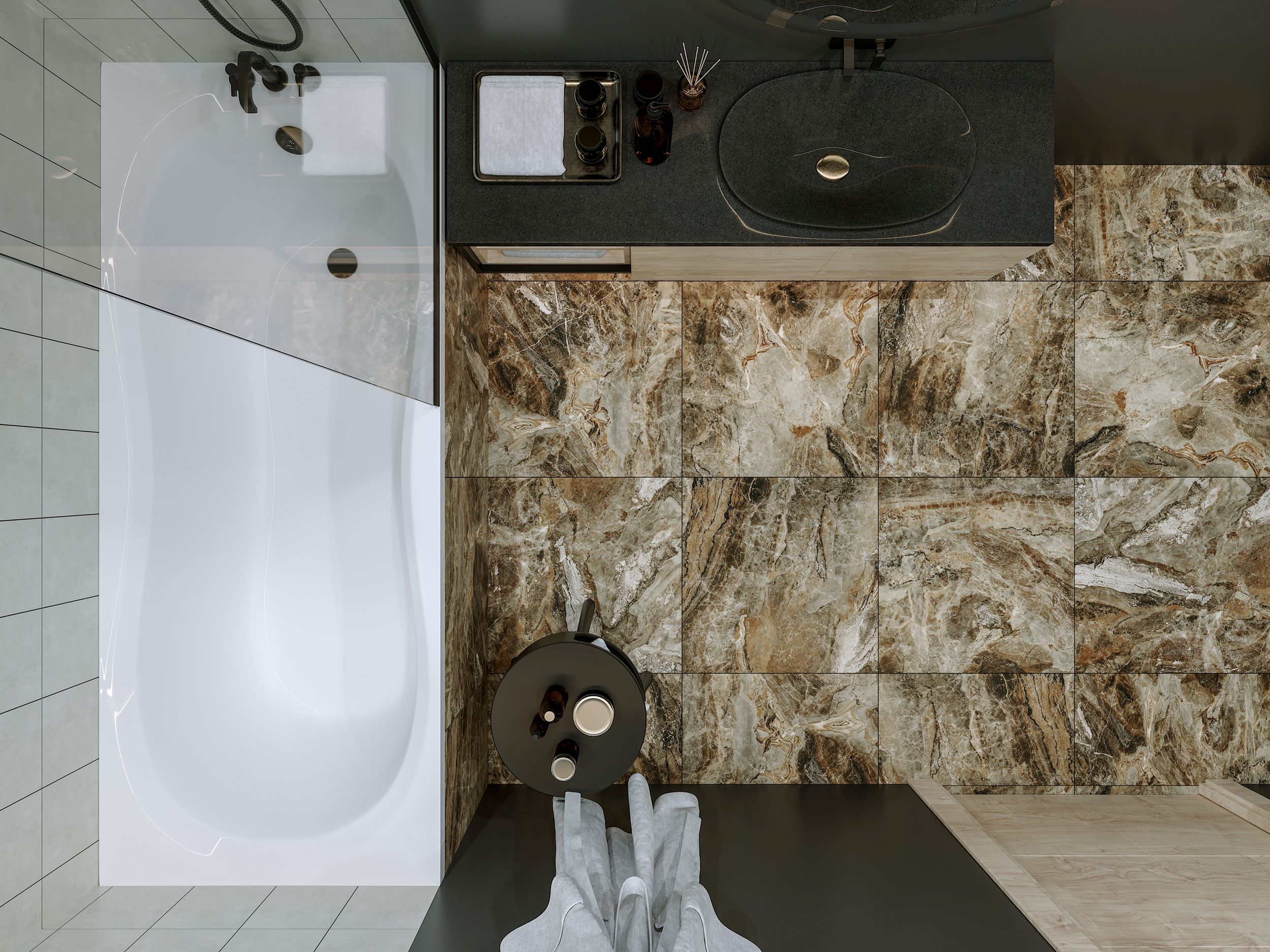 Wezuwiusz brązowy 600x600x8