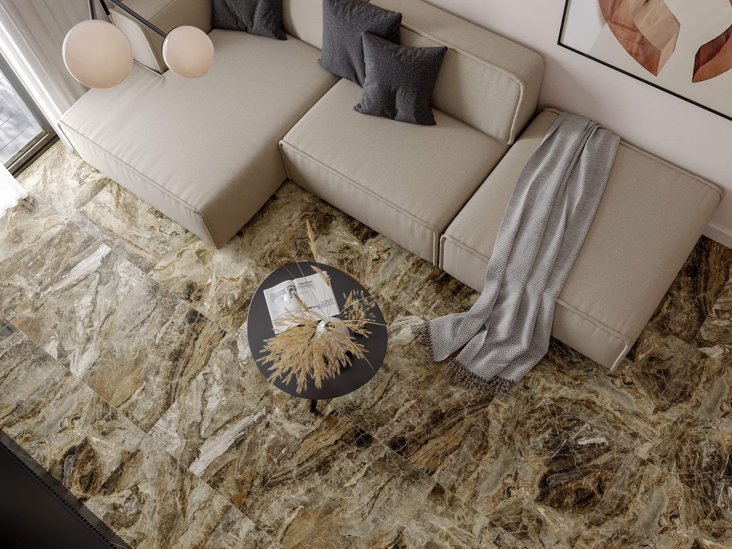 Wezuwiusz brązowy 600x600x8