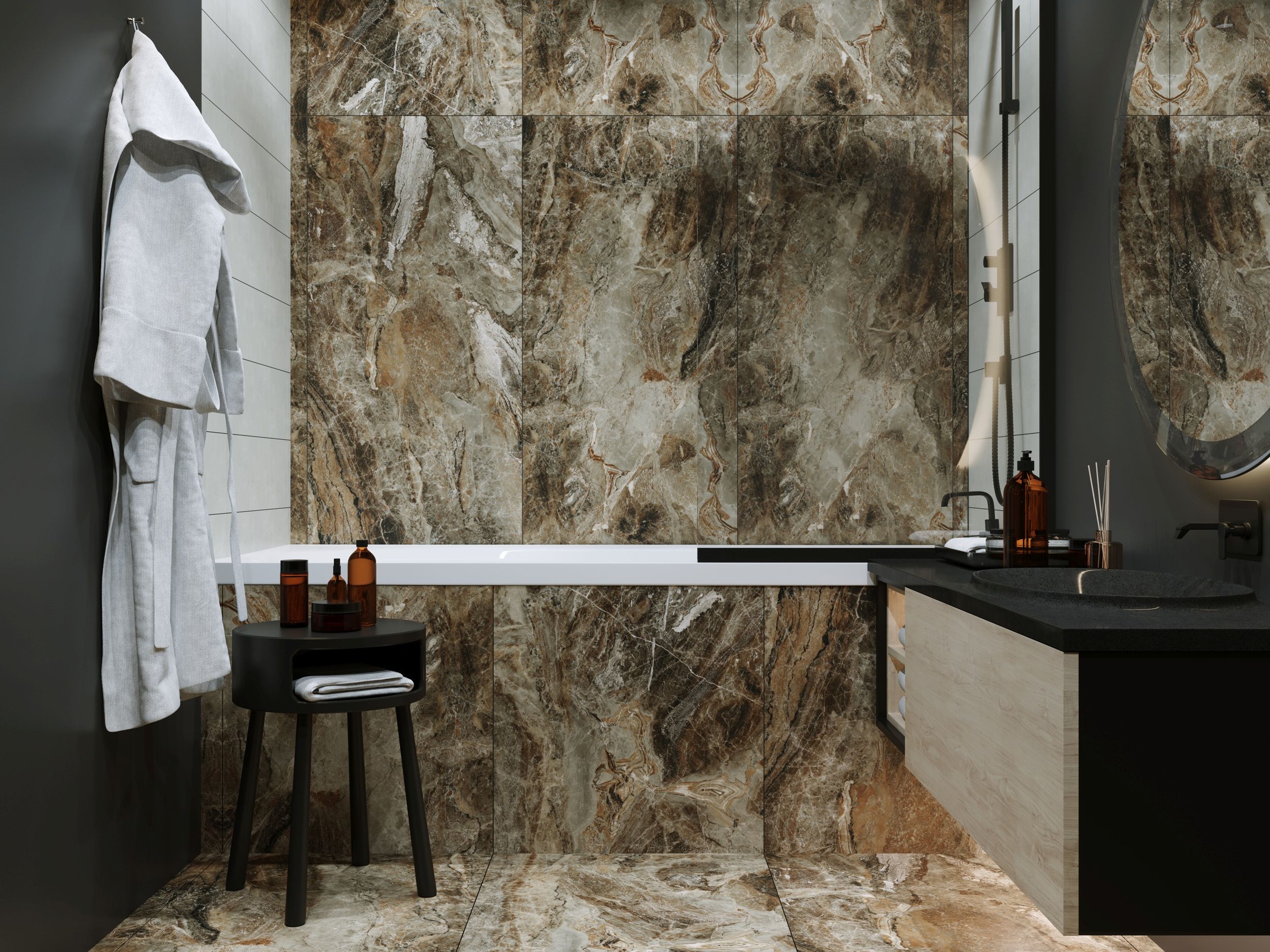 Wezuwiusz brązowy 1200x600x8