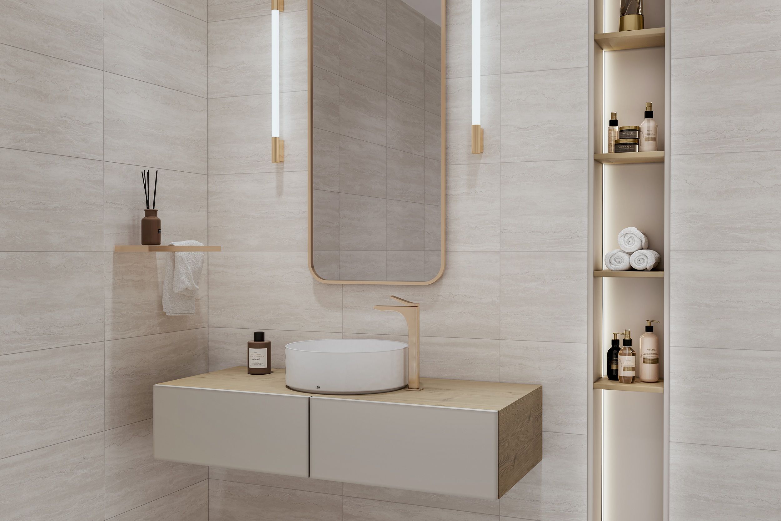 Sunrise gray-beige 300x600