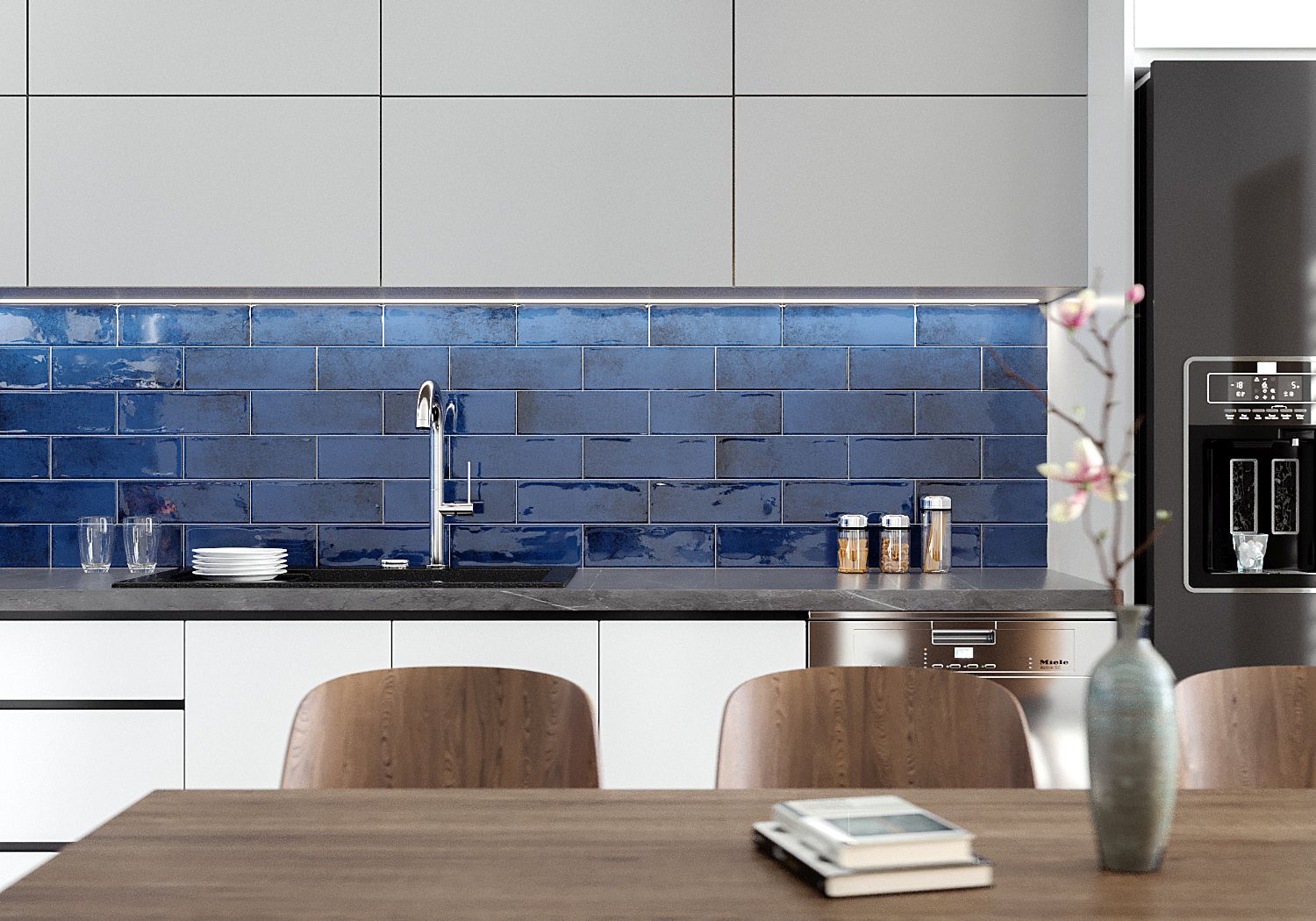 Плитка Vintage синий 100х300x6