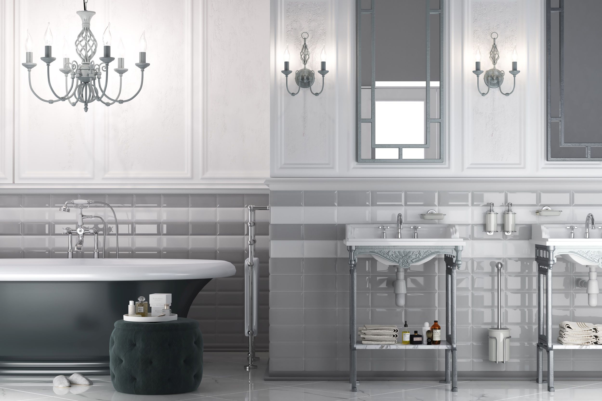 Плитка Metrotiles сірий 100x200x7