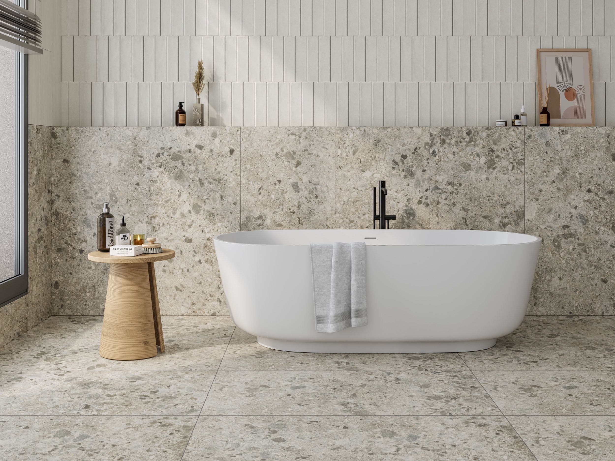 Pebbles Extra Grande gray-brown 1200х600х8