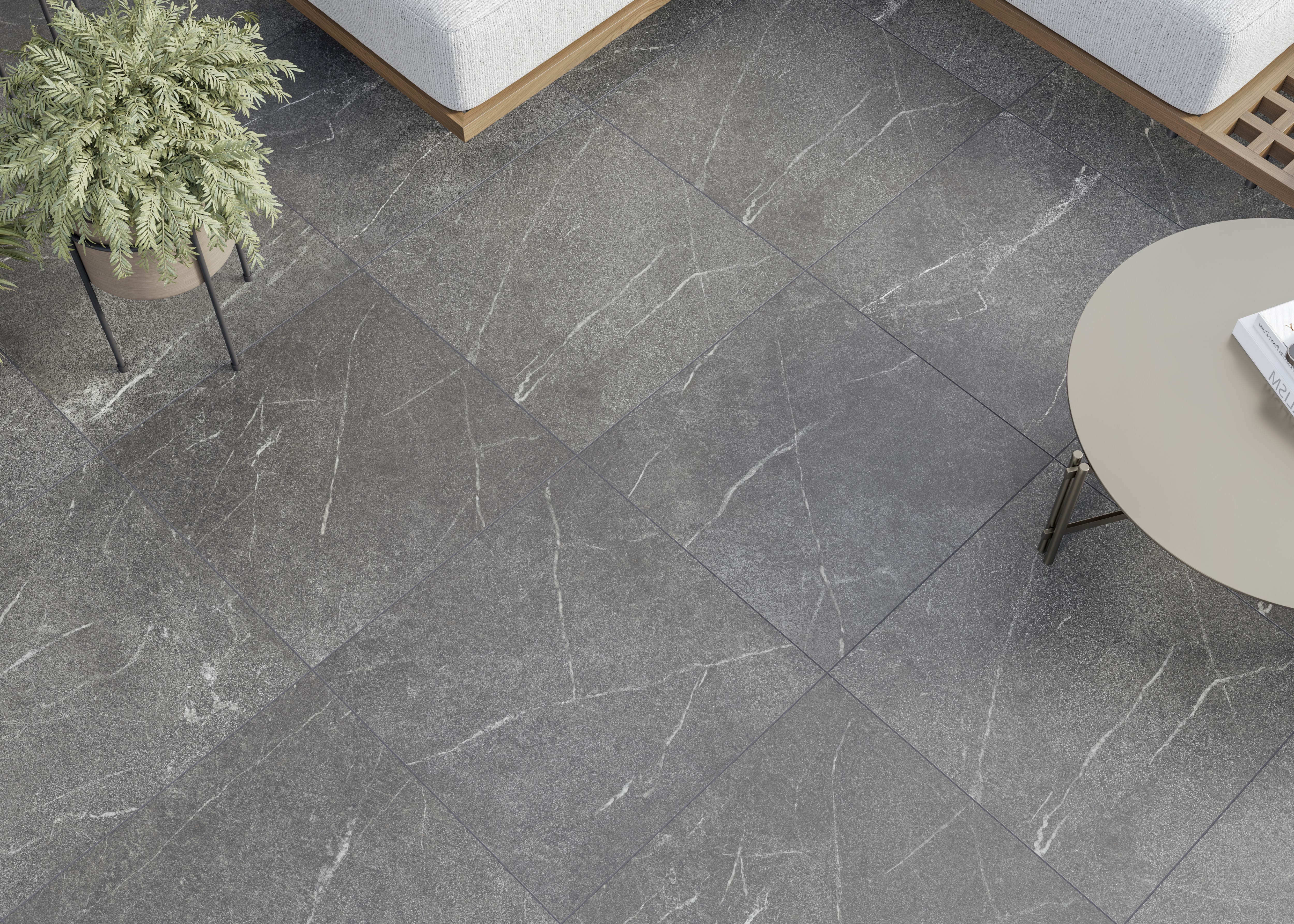 Плитка Nordstone серая 600х600х8
