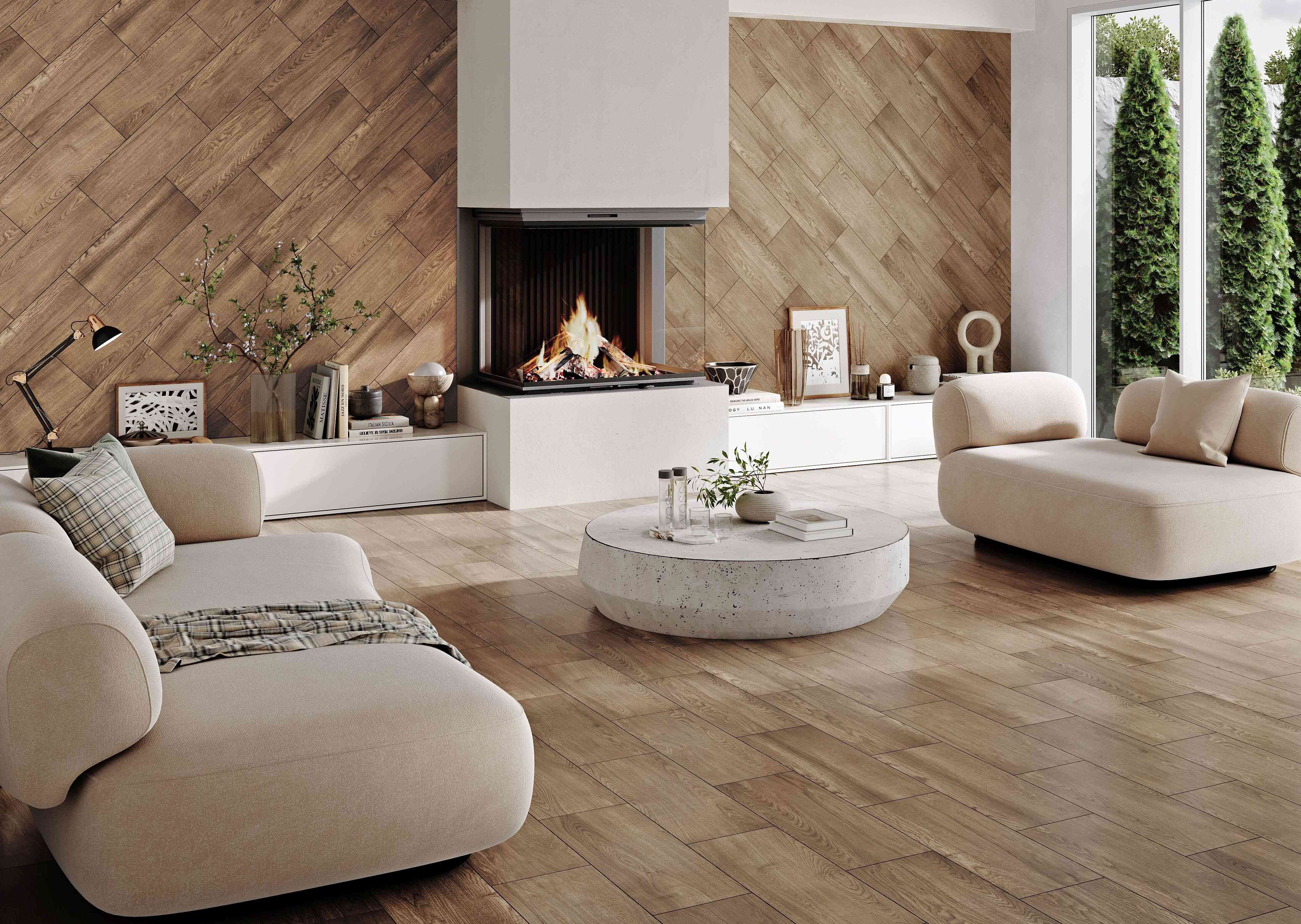 Плитка Nordic Wood коричневый 200x650x7
