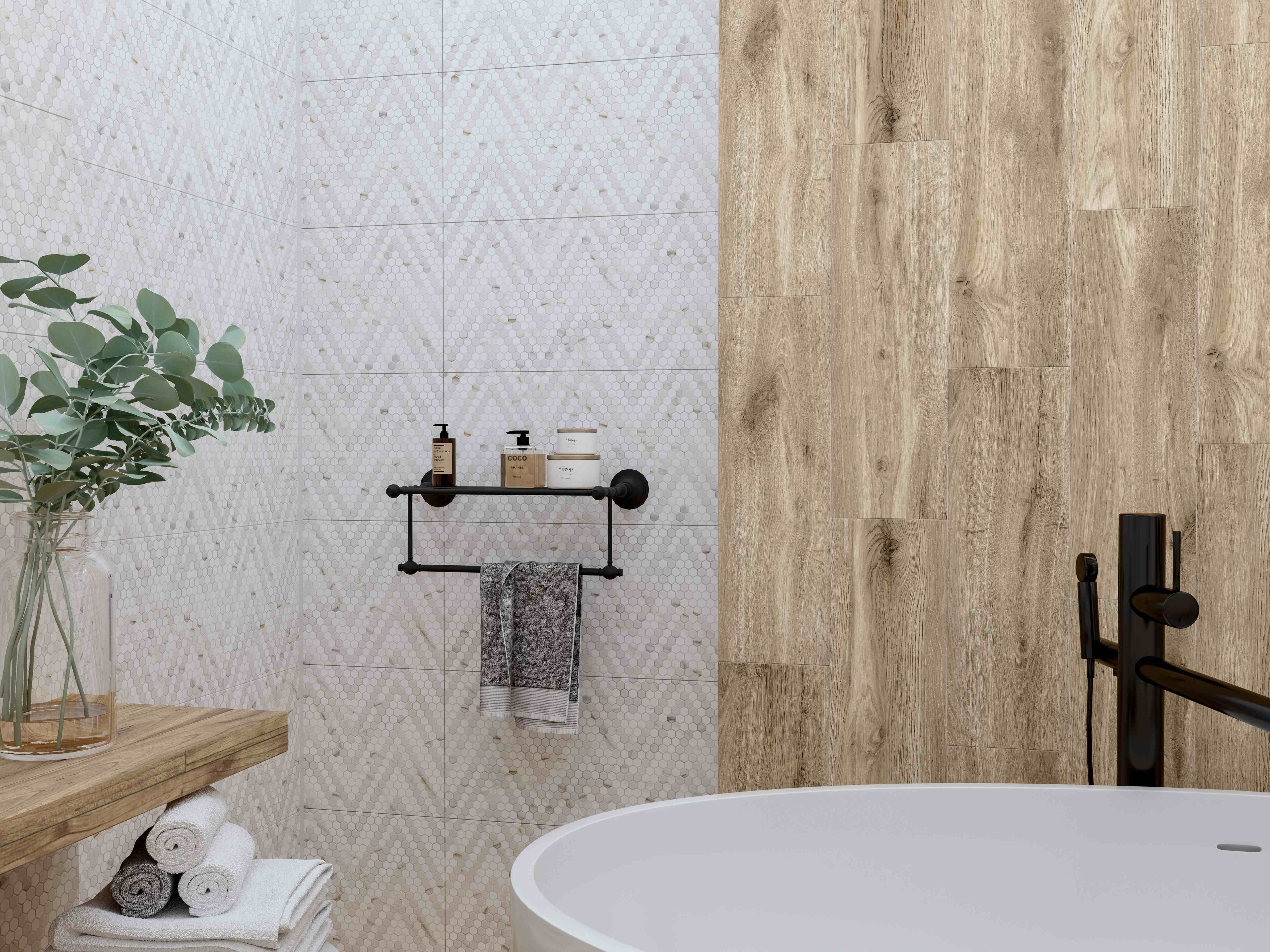 Musa white decor 300х600