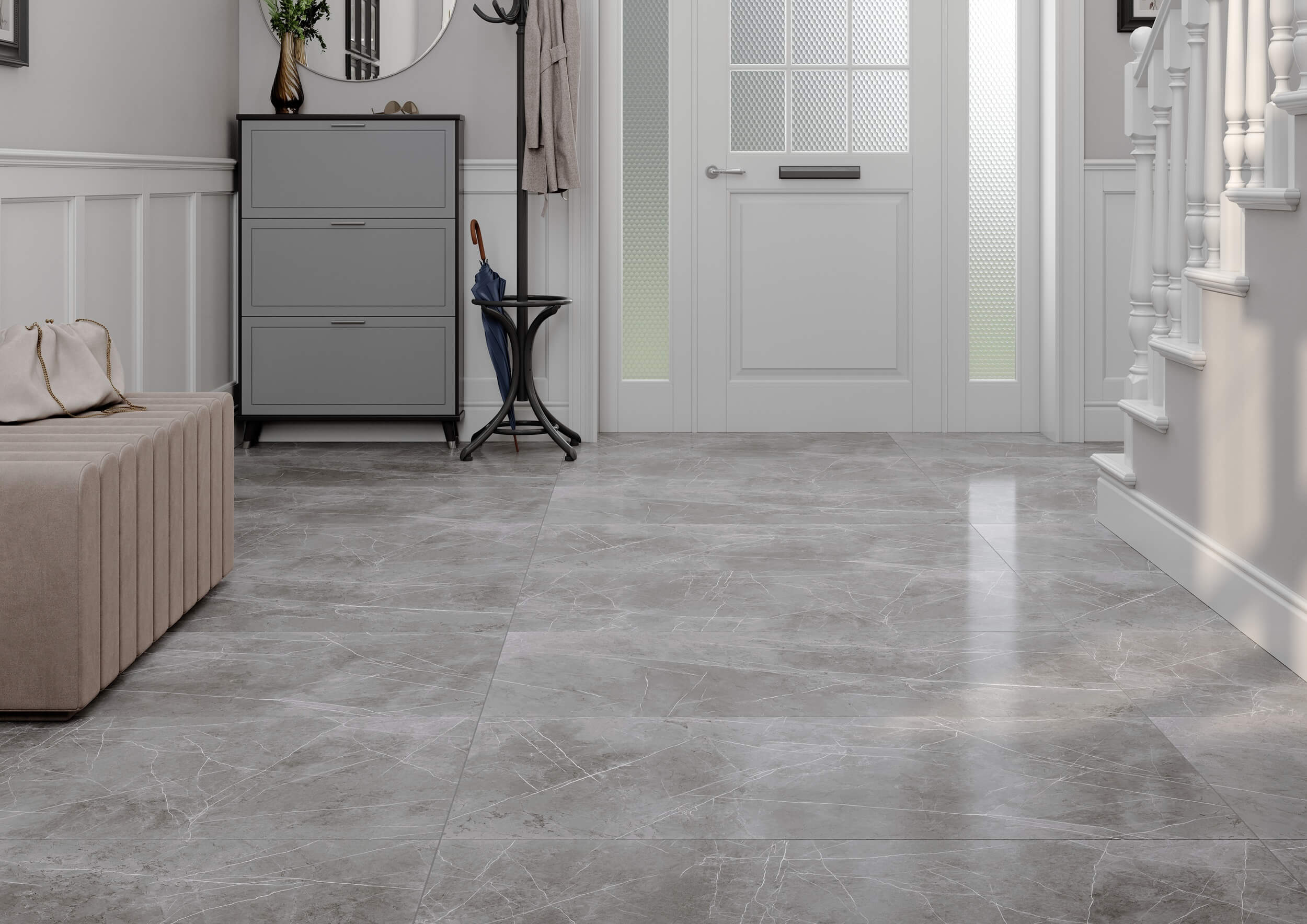 Плитка Marble Mood серый 1200х600х8